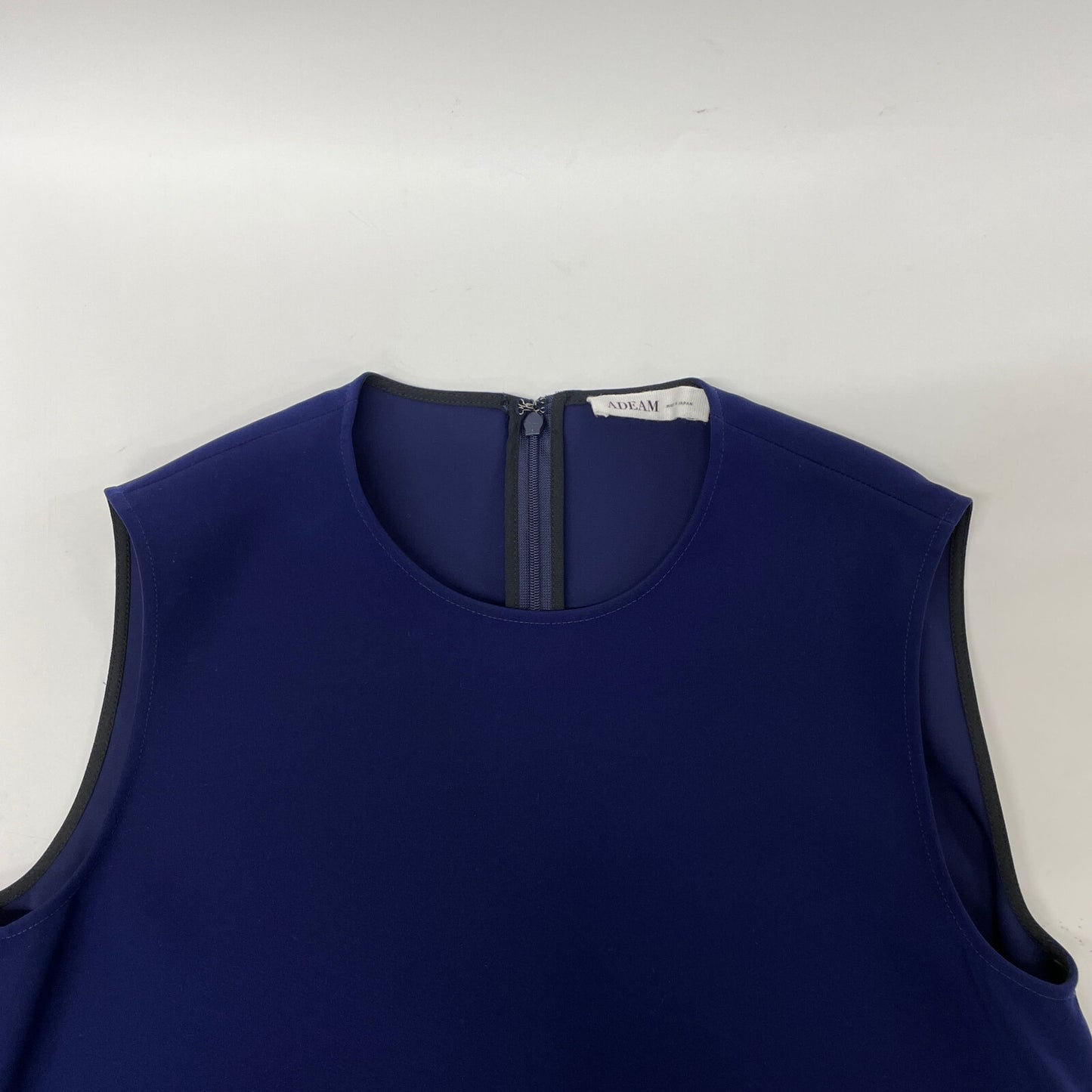 ADEAM アディアム 美品 42388 裾シフォンプリーツ ノースリーブ チュニック ワンピース S