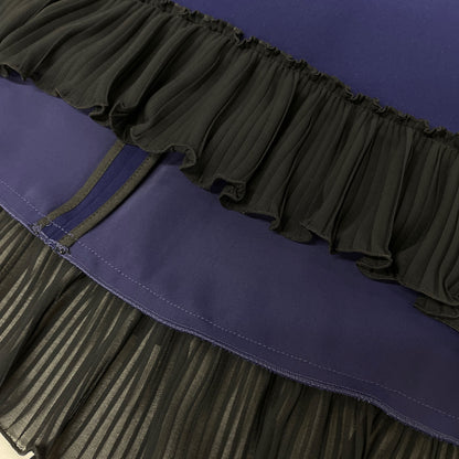 ADEAM アディアム 美品 42388 裾シフォンプリーツ ノースリーブ チュニック ワンピース S