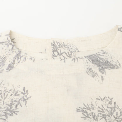 グンゲンドウ 群言堂 ﾏﾝｶﾞﾝ絣ﾋﾄﾂﾊﾞﾀｺﾞ柄ﾁｭﾆｯｸ白山薊 25102503 ワンピース 表記なし