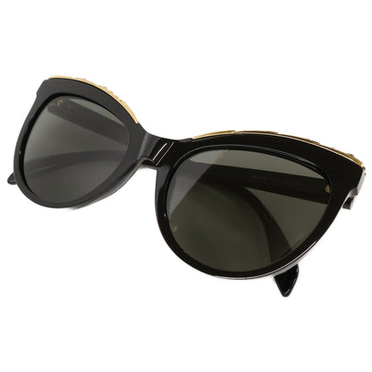 Alexander McQueen アレキサンダーマックイーン 【美品】AM0181S 001 ビジュー キャットアイ サングラス 55□21-145