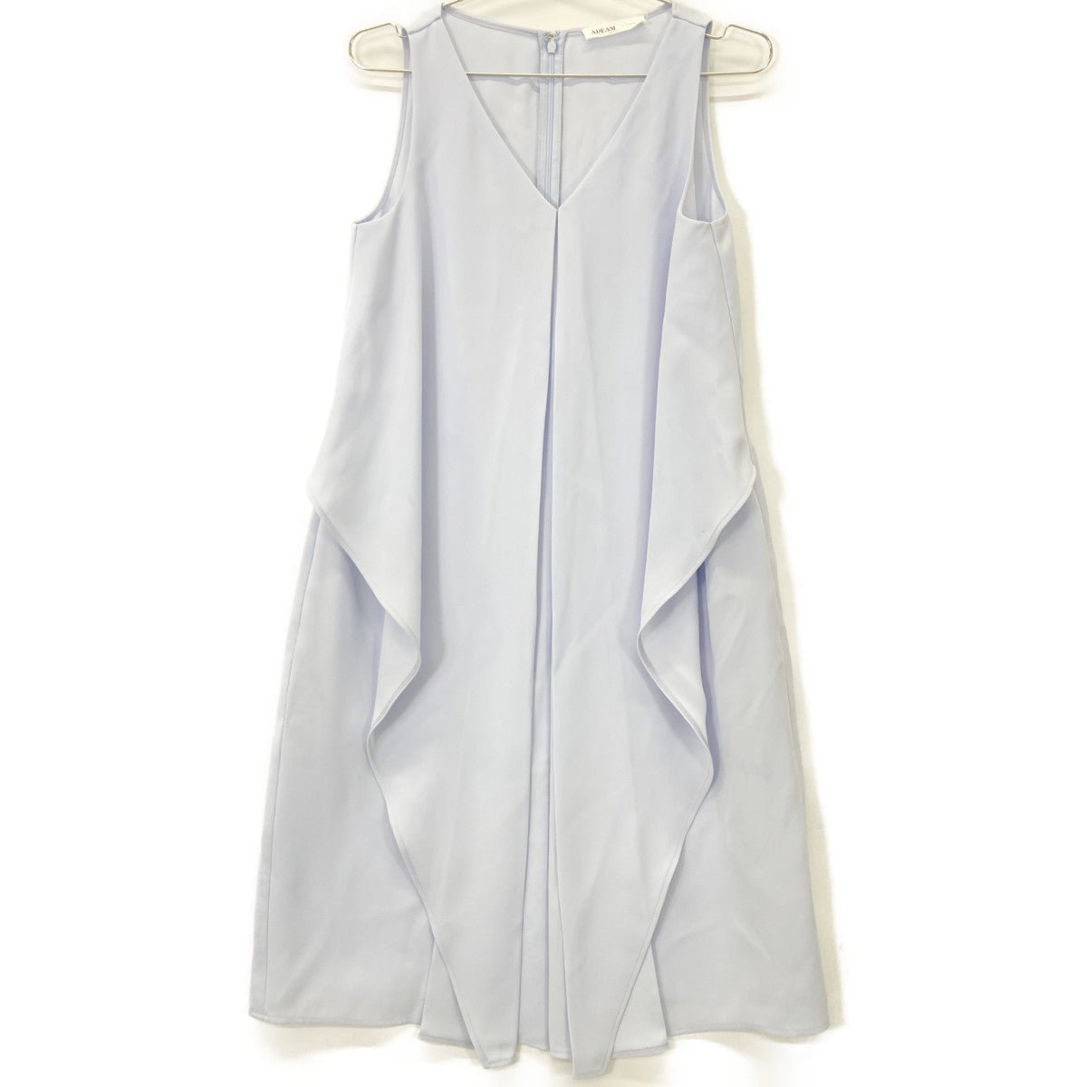 ADEAM アディアム 42223 ｻｯｸｽﾌﾞﾙｰ ﾚｲﾔｰﾄﾞﾃﾞｻﾞｲﾝ ﾉｰｽﾘｰﾌﾞﾄﾞﾚｽﾜﾝﾋﾟｰｽ トップス M