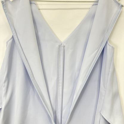 ADEAM アディアム 42223 ｻｯｸｽﾌﾞﾙｰ ﾚｲﾔｰﾄﾞﾃﾞｻﾞｲﾝ ﾉｰｽﾘｰﾌﾞﾄﾞﾚｽﾜﾝﾋﾟｰｽ トップス M