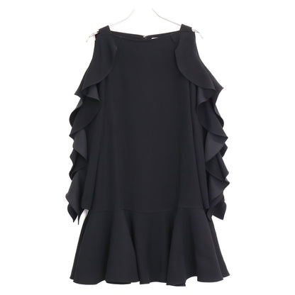 ADEAM アディアム 41801 ﾌﾞﾗｯｸ ﾗｯﾌﾙｽﾘｰﾌﾞ ﾜﾝﾋﾟｰｽ ワンピース 0