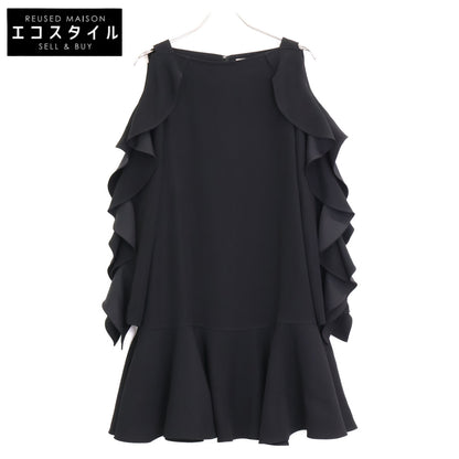 ADEAM アディアム 41801 ﾌﾞﾗｯｸ ﾗｯﾌﾙｽﾘｰﾌﾞ ﾜﾝﾋﾟｰｽ ワンピース 0