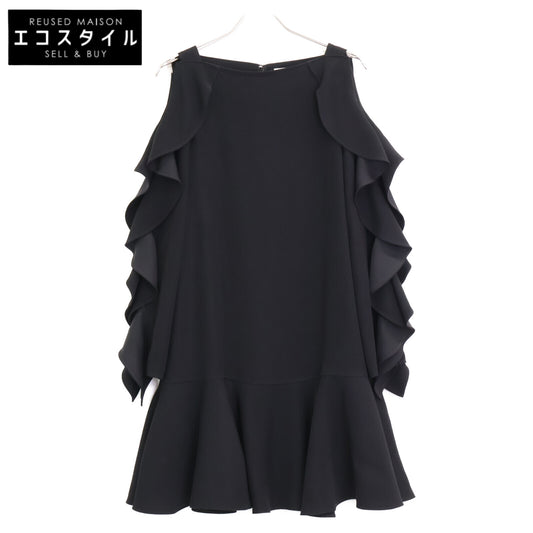 ADEAM アディアム 41801 ﾌﾞﾗｯｸ ﾗｯﾌﾙｽﾘｰﾌﾞ ﾜﾝﾋﾟｰｽ ワンピース 0