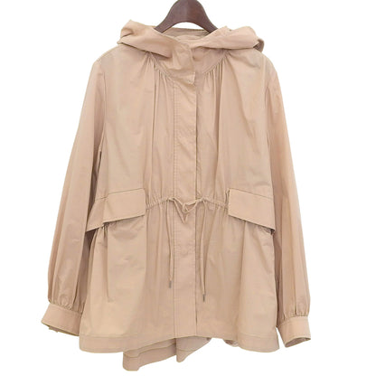 BALLSEY ボールジー 美品 ライトタフタ フーデットショートコート コート レディース ベージュ 36 24年製 コート 36