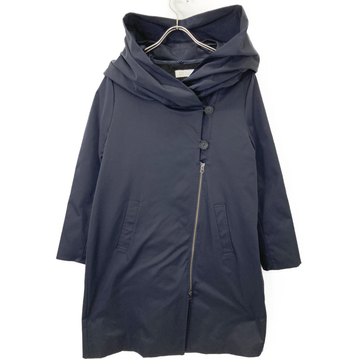 BARNEYS NEWYORK バーニーズニューヨーク 2185105 ﾈｲﾋﾞｰ ﾗｲﾅｰ付 ﾅｲﾛﾝｺｰﾄ コート 38