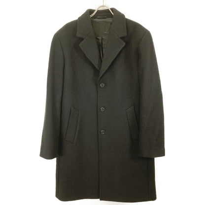 agnes b. アニエスベー MZ26TM58 OF361839 ﾌﾞﾗｯｸ ｳｰﾙ ﾁｪｽﾀｰｺｰﾄ コート 50