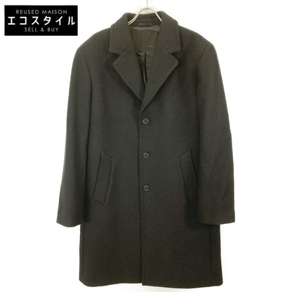 agnes b. アニエスベー MZ26TM58 OF361839 ﾌﾞﾗｯｸ ｳｰﾙ ﾁｪｽﾀｰｺｰﾄ コート 50