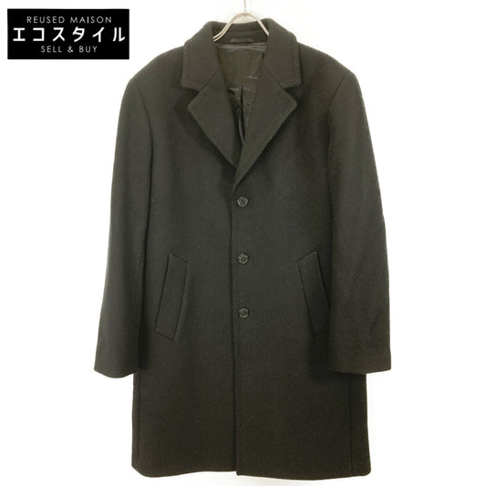 agnes b. アニエスベー MZ26TM58 OF361839 ﾌﾞﾗｯｸ ｳｰﾙ ﾁｪｽﾀｰｺｰﾄ コート 50