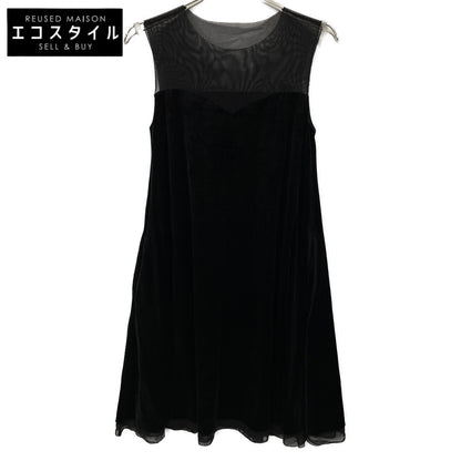 DAISY LIN デイジーリン 06194 ﾌﾞﾗｯｸ Dress Velour Swing ﾜﾝﾋﾟｰｽ ワンピース 38