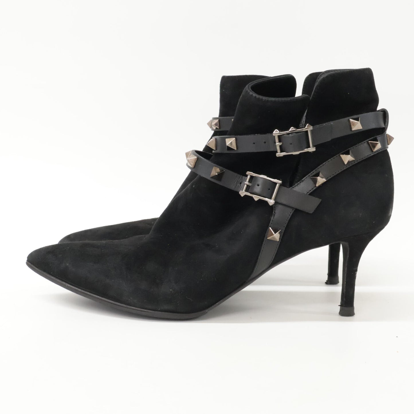 Valentino Garavani ヴァレンティノガラヴァーニ J625 2 スエード スタッズ ポインテッドトゥ ヒール シューズ 38