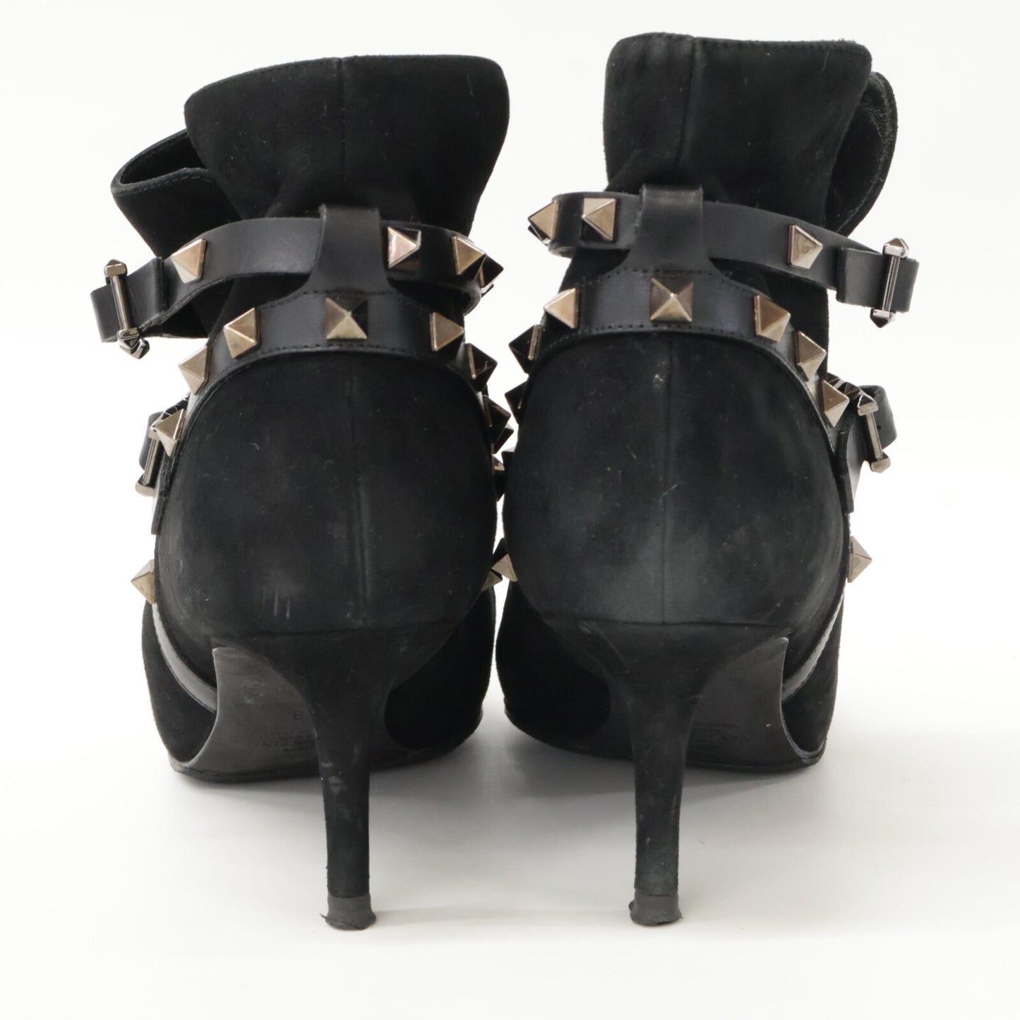 Valentino Garavani ヴァレンティノガラヴァーニ J625 2 スエード スタッズ ポインテッドトゥ ヒール シューズ 38