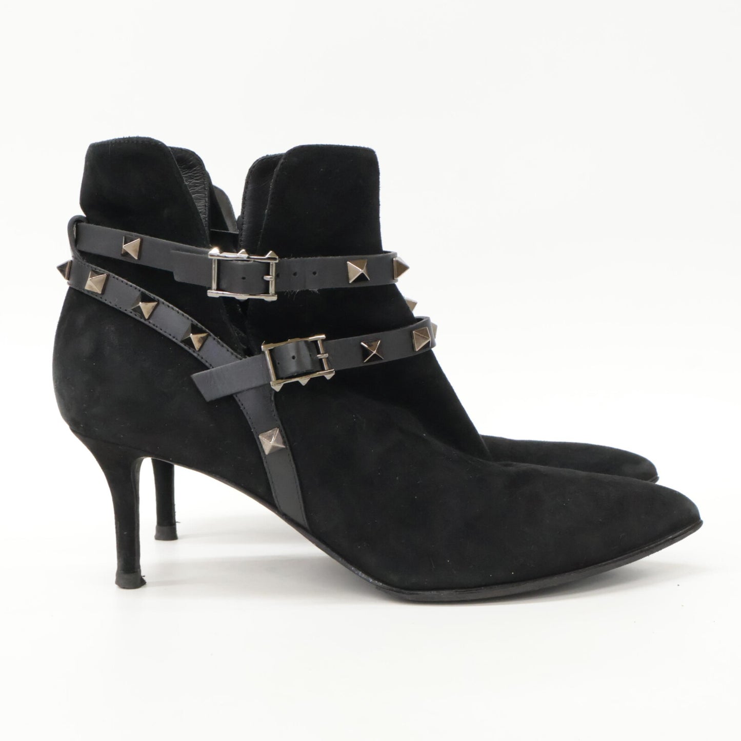 Valentino Garavani ヴァレンティノガラヴァーニ J625 2 スエード スタッズ ポインテッドトゥ ヒール シューズ 38