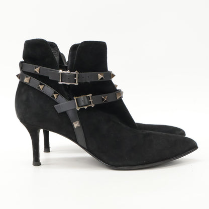 Valentino Garavani ヴァレンティノガラヴァーニ J625 2 スエード スタッズ ポインテッドトゥ ヒール シューズ 38