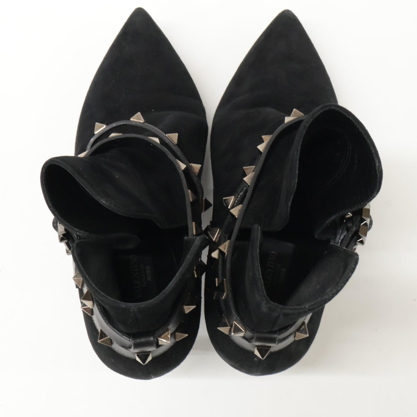 Valentino Garavani ヴァレンティノガラヴァーニ J625 2 スエード スタッズ ポインテッドトゥ ヒール シューズ 38
