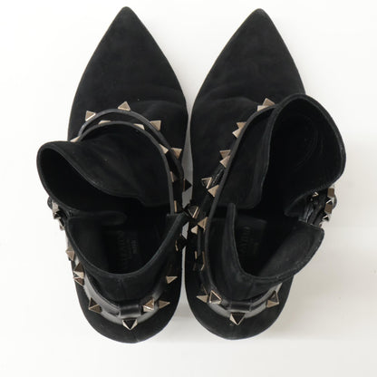 Valentino Garavani ヴァレンティノガラヴァーニ J625 2 スエード スタッズ ポインテッドトゥ ヒール シューズ 38