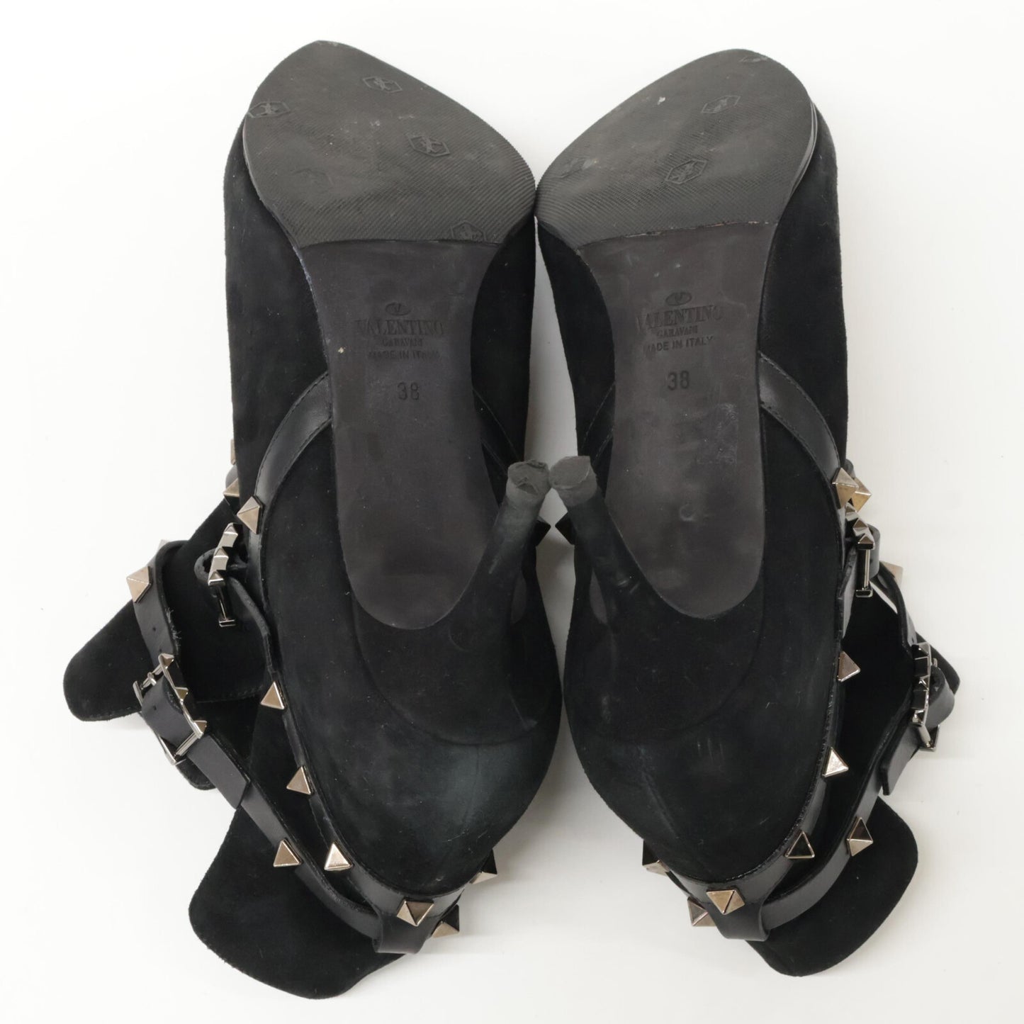 Valentino Garavani ヴァレンティノガラヴァーニ J625 2 スエード スタッズ ポインテッドトゥ ヒール シューズ 38