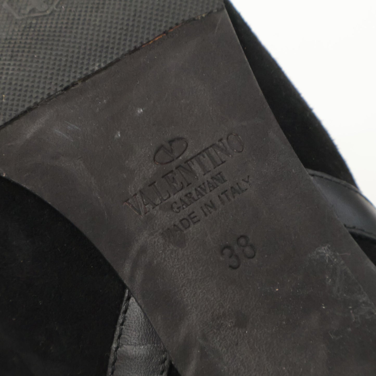 Valentino Garavani ヴァレンティノガラヴァーニ J625 2 スエード スタッズ ポインテッドトゥ ヒール シューズ 38