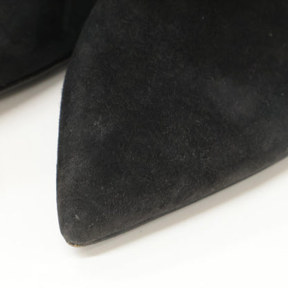 Sergio Rossi セルジオロッシ A85401 スエード ポインテッドトゥ ビジューチャンキーヒール シューズ 38