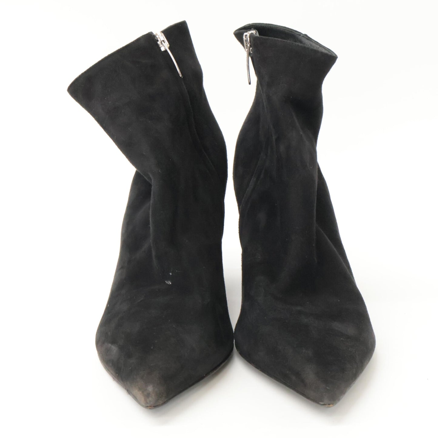 Sergio Rossi セルジオロッシ A85401 スエード ポインテッドトゥ ビジューチャンキーヒール シューズ 38