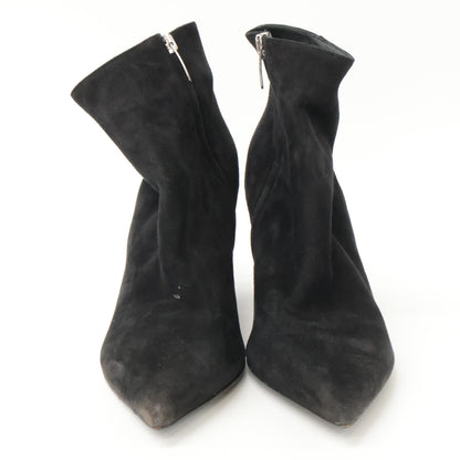 Sergio Rossi セルジオロッシ A85401 スエード ポインテッドトゥ ビジューチャンキーヒール シューズ 38