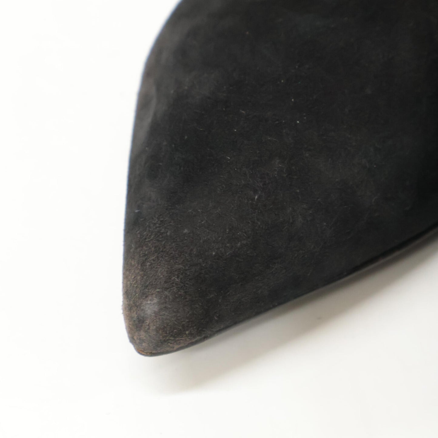 Sergio Rossi セルジオロッシ A85401 スエード ポインテッドトゥ ビジューチャンキーヒール シューズ 38