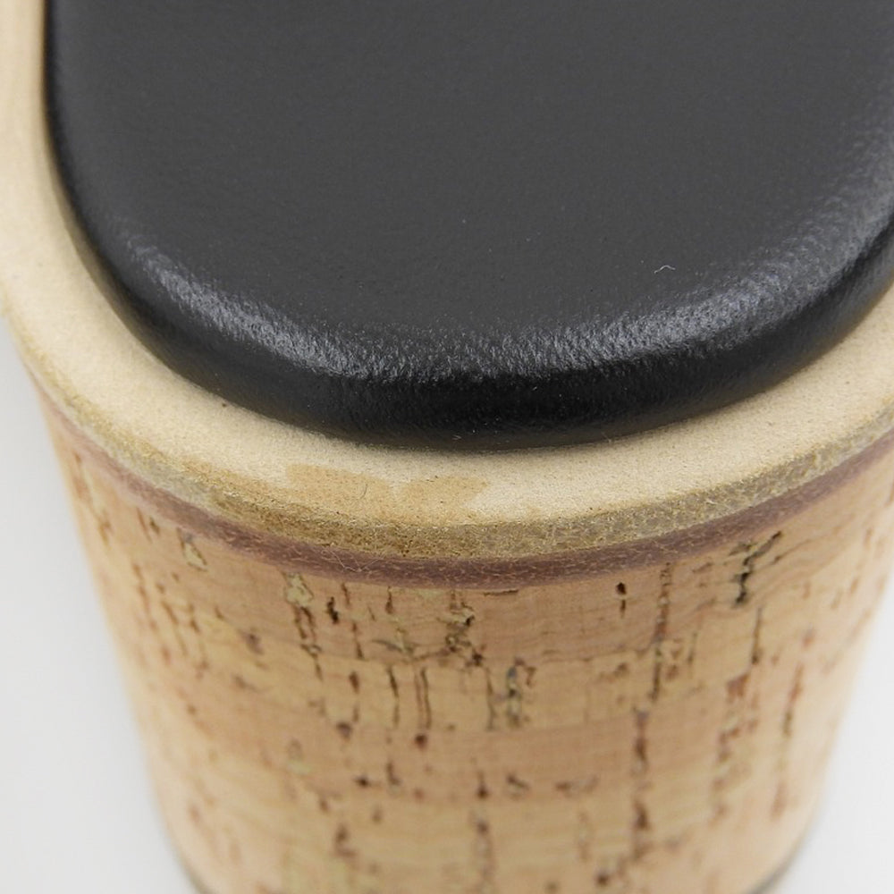 Salvatore Ferragamo サルヴァトーレフェラガモ 新品同様 ENGRACIA コルク ウェッジソール サンダル シューズ レディース 黒 4C 24SS シューズ 4C