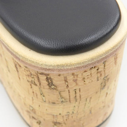 Salvatore Ferragamo サルヴァトーレフェラガモ 新品同様 ENGRACIA コルク ウェッジソール サンダル シューズ レディース 黒 4C 24SS シューズ 4C