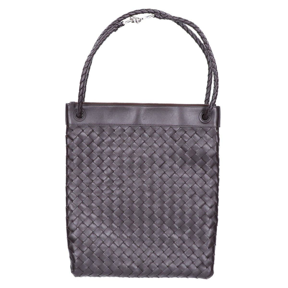 BOTTEGA VENETA ボッテガヴェネタ 新品同様 イントレチャートレザー フラットアンディアーモ メッセンジャー ショルダーバッグ