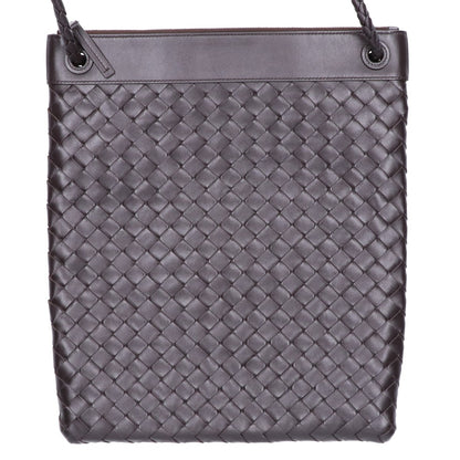 BOTTEGA VENETA ボッテガヴェネタ 新品同様 イントレチャートレザー フラットアンディアーモ メッセンジャー ショルダーバッグ