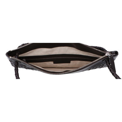 BOTTEGA VENETA ボッテガヴェネタ 新品同様 イントレチャートレザー フラットアンディアーモ メッセンジャー ショルダーバッグ