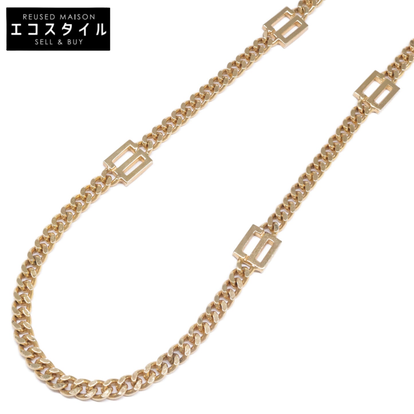 Christian Dior クリスチャンディオール CDロゴ 喜平チェーン ネックレス