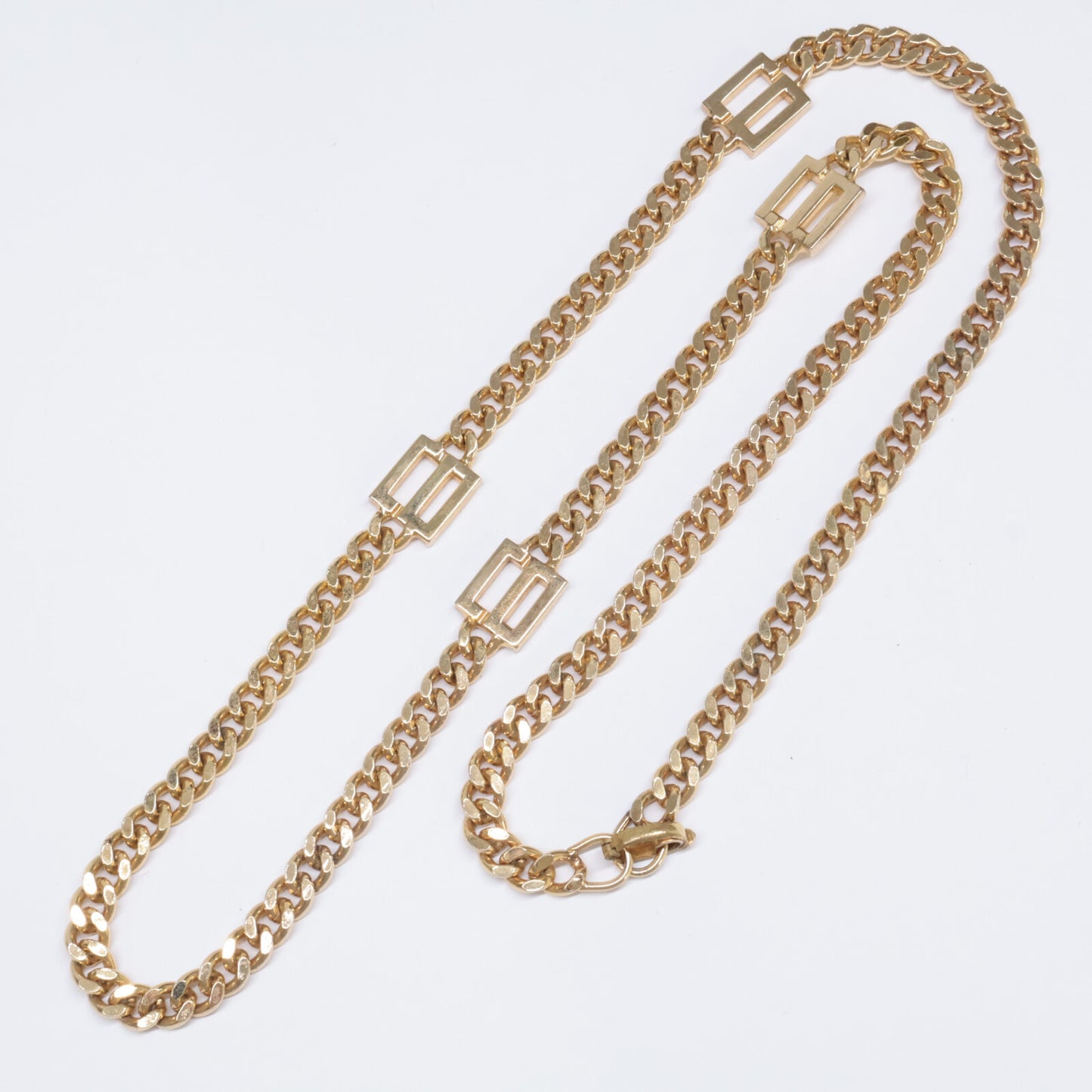 Christian Dior クリスチャンディオール CDロゴ 喜平チェーン ネックレス