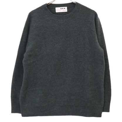 Three dots スリードッツ ｸﾞﾘｰﾝ RC201M ﾘｻｲｸﾙ ｶｼﾐﾔ ｸﾙｰﾈｯｸ ﾆｯﾄ トップス L