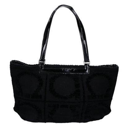 Salvatore Ferragamo サルヴァトーレフェラガモ DV-21 0830 ガンチーニモチーフ ウールｘエナメル トートバッグ