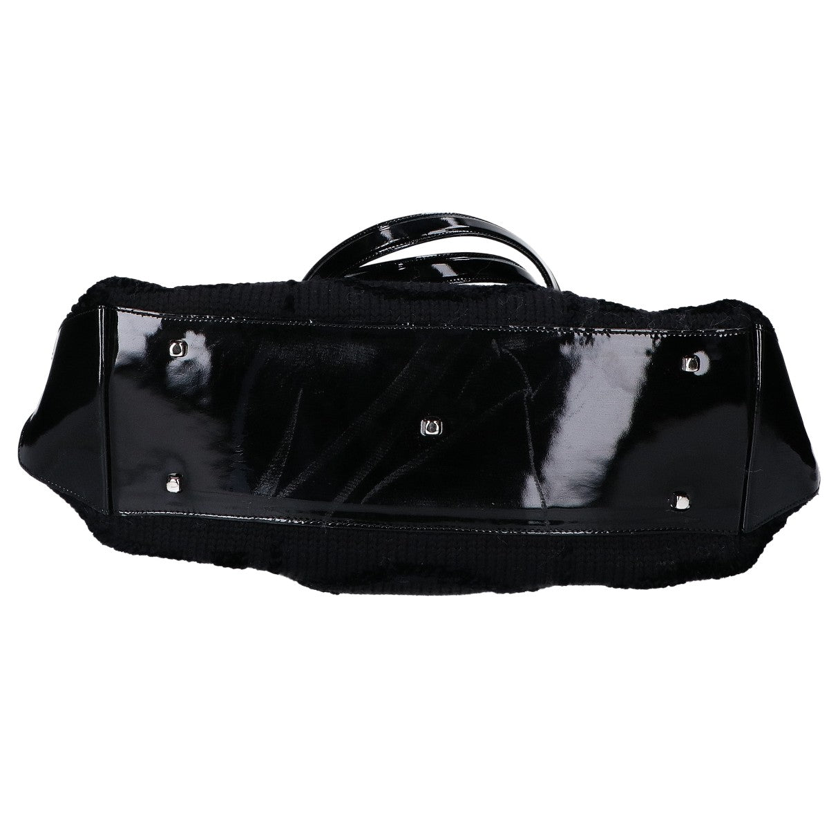 Salvatore Ferragamo サルヴァトーレフェラガモ DV-21 0830 ガンチーニモチーフ ウールｘエナメル トートバッグ