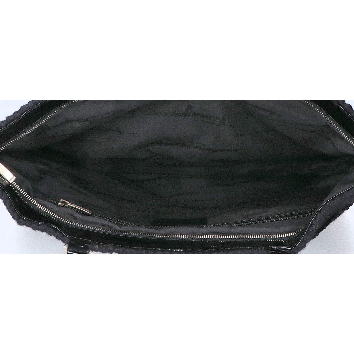 Salvatore Ferragamo サルヴァトーレフェラガモ DV-21 0830 ガンチーニモチーフ ウールｘエナメル トートバッグ