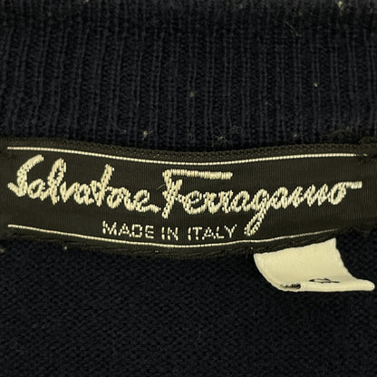Salvatore Ferragamo サルヴァトーレフェラガモ ﾈｲﾋﾞｰ ﾀｲｶﾞｰ 金ﾎﾞﾀﾝ ｶｰﾃﾞｨｶﾞﾝ トップス S