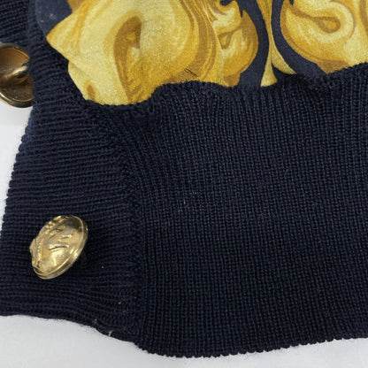 Salvatore Ferragamo サルヴァトーレフェラガモ ﾈｲﾋﾞｰ ﾀｲｶﾞｰ 金ﾎﾞﾀﾝ ｶｰﾃﾞｨｶﾞﾝ トップス S